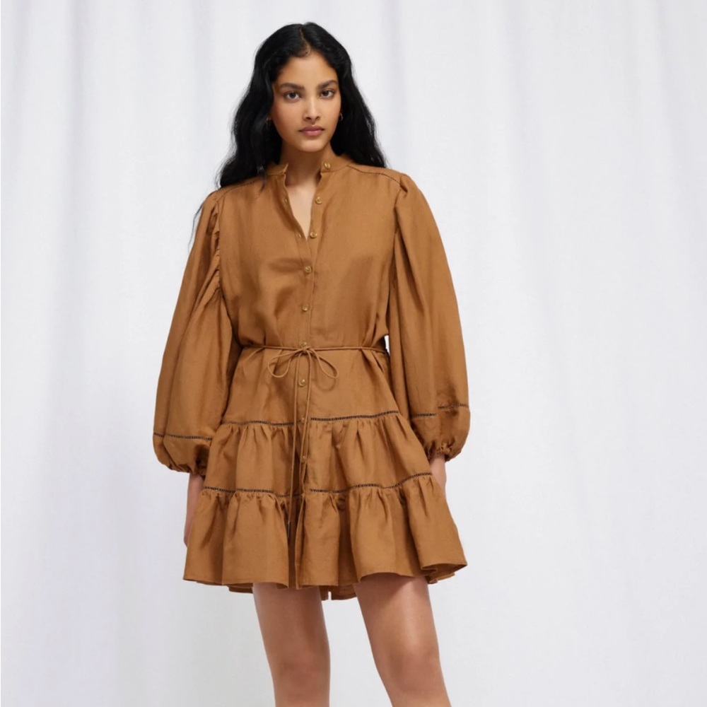 Significant Other Theodora Linen Mini Dress